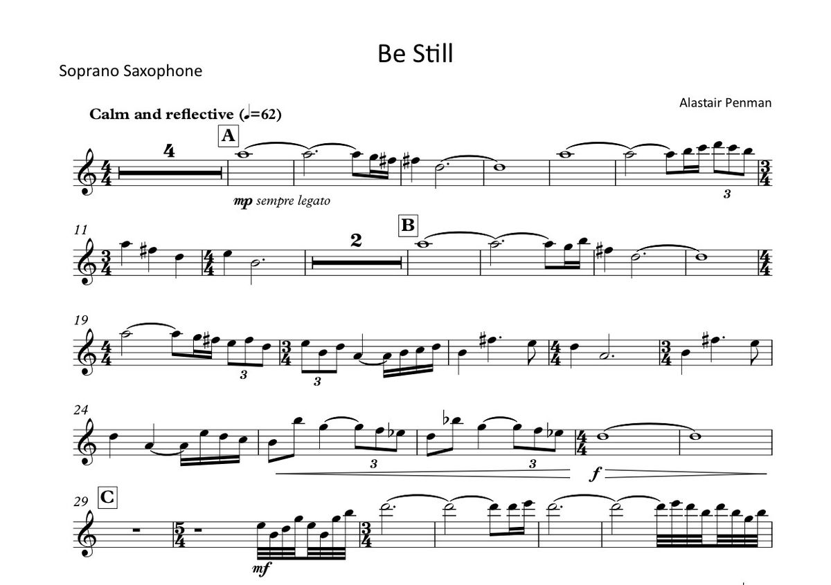 Be Still (Sax & Tape) - Alastair Penman