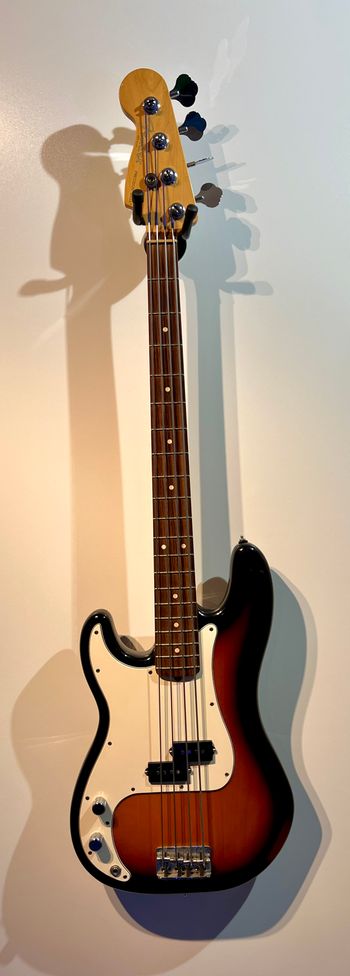 Fender USA P Bass.  Purchased at Ralph's House of Tone in Dover NH.  Not sure when...
