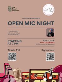 King Kimbit & Open Mic at Love Lyla Books
