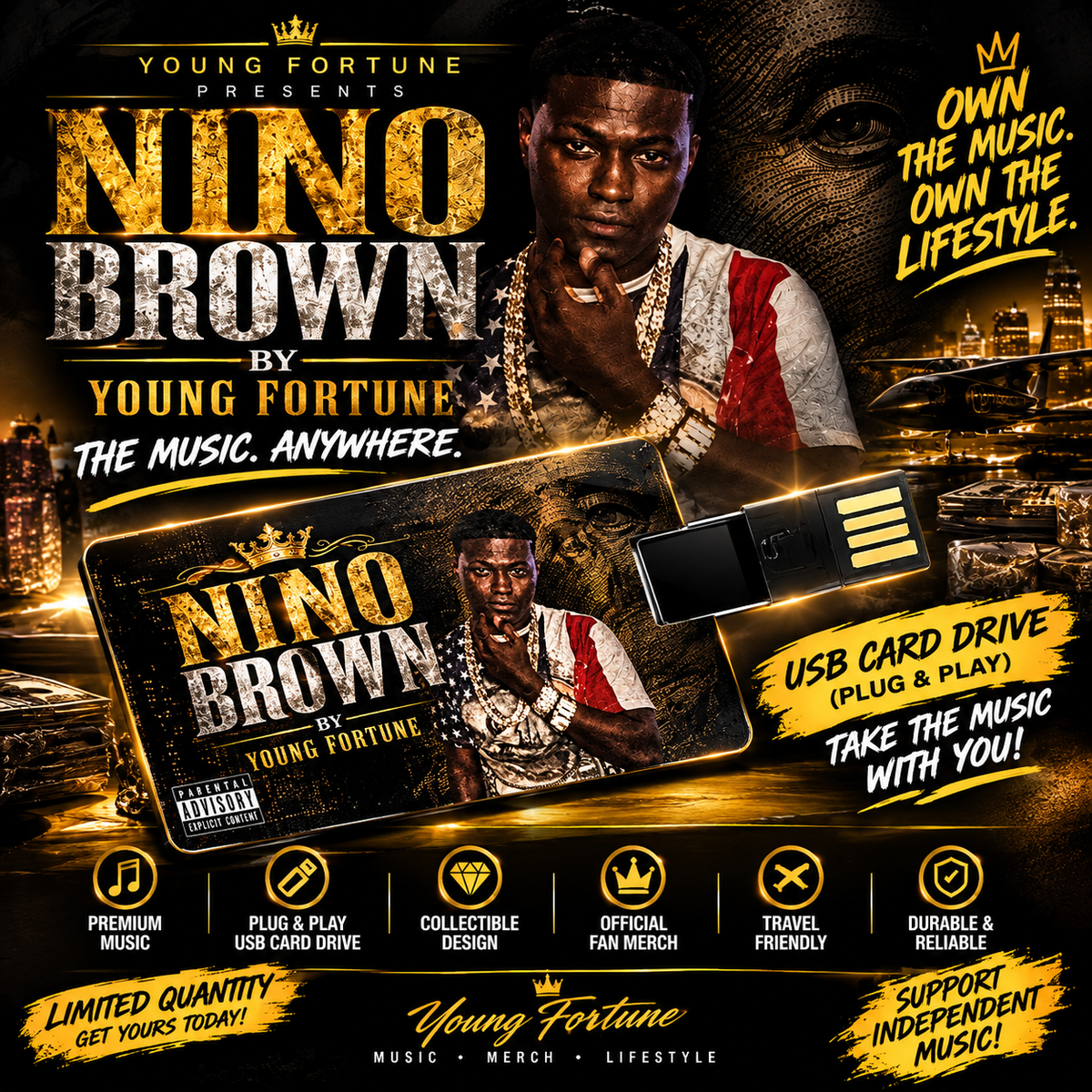 Nino Brown Usb Card Drive