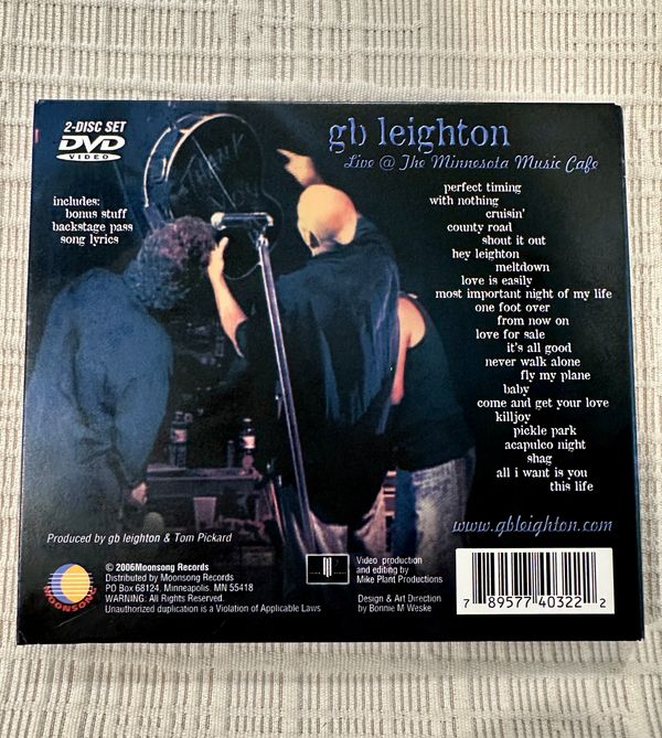 Live at Minnesota Music Cafe: DVD - GB Leighton