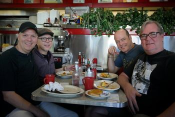 Collie, David (Matt C), Matt S, and Frank at breakfast after the reunion party
