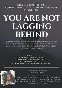 I am not Lagging behind Visual Release & Mental Illness Awareness Program