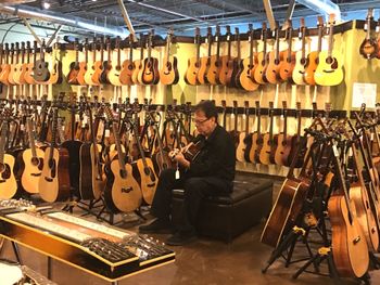 Guitar stores!
