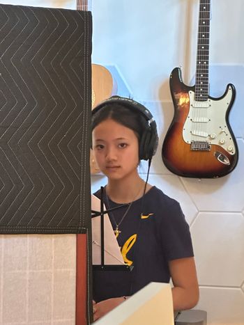 Vera Woo recording Wildflower by Billie Eilish at Renee Harcourt's Studio - Spring 2025
