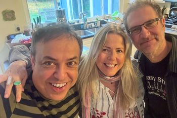 With Singer/Songwriter Jeff Desira recording his original song "I Say Her Name" at Chris Manning's studio Salamander Sound 2025
