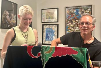 Dylan and Paul Webb at my studio 2024
