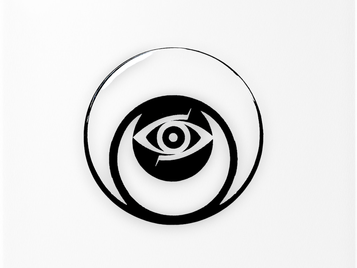 Eye Moon Symbol Button 