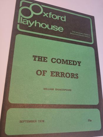 September 1978 Oxford Playhouse
