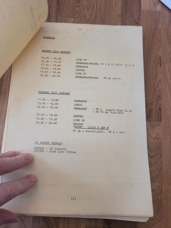 The Young Ones shooting script 1984 'Sick'

