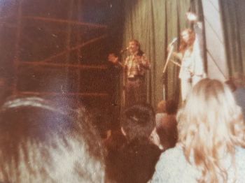 Glastonbury 1983 Kevin Turvey & Neil on stage together
