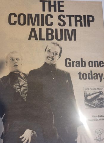 Advert 37mm x 28mm for Comic Strip Vinyl album
