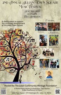 Music on the Mountain.. 2nd Annual Julian Town Square Music Festival