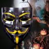 Guy Fawkes - Black & Gold "Anonymous" Mask