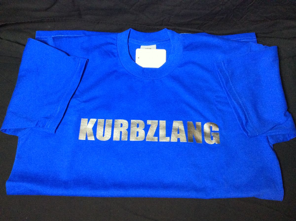 T-Shirt - KURBZLANG Apparel - Blue w/Silver KZ 