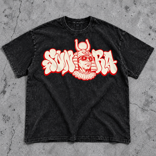 Sun Ra Graff Vintage Washed Cotton T Shirt
