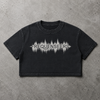 Frequenseers Logo Mineral Wash Crop T-Shirt