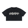 Frequenseers Logo Mineral Wash Crop T-Shirt