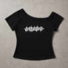 Frequenseers Logo Off The Shoulder T Shirt