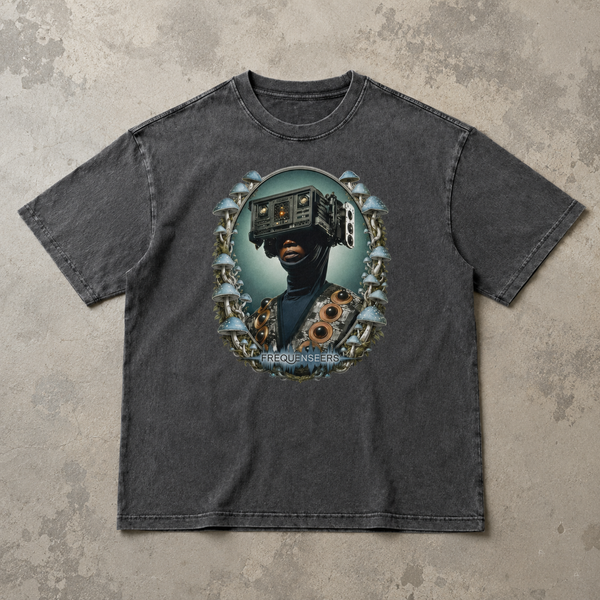 Frequenseers Shroom Sonic Snow Washed T-Shirt