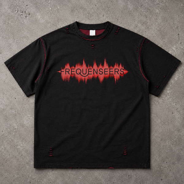 Frequenseers Logo Hand-frayed Reversible T-shirt