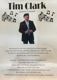 Arcade reunion show with special guest Cross Eyed Mary
