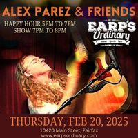Alex The Red Parez aka El Rojo Performing at Earp's Ordinary for their Good Spirits Happy Hour! Thursday, February 20th, 5:00pm-7:00pm with Alex Parez and Friends to follow, 7pm-8pm! Doors at 4:00pm. alexparez.com/shows
