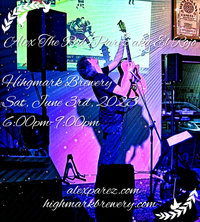 Alex The Red Parez aka El Rojo returns to Highmark Brewery in Fredericksburg, VA! Saturday, June 3rd, 2023 6:00pm-9:00pm! alexparez.com
