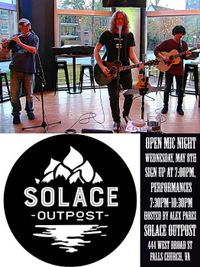 Alex The Red Parez aka El Rojo Hosting Open Mic Night at Solace Outpost in Falls Church, VA! alexparez.com