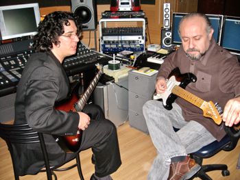 Chris Colby with amazing Lebanese producer Boudy Naoum. Studio Boudy Naoum, Beirut, Labanon.
