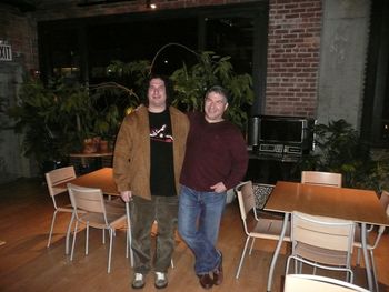 Chris Colby with Mastering Engineer Steve Fallone - Mastering the "Begin" album at Sterling Sound, New York
