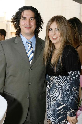 Colby doing his best Latka Gravas impersonation with Lebanese Pop Star Aline Lahoud. Rooftop Party. Thank you very much!
