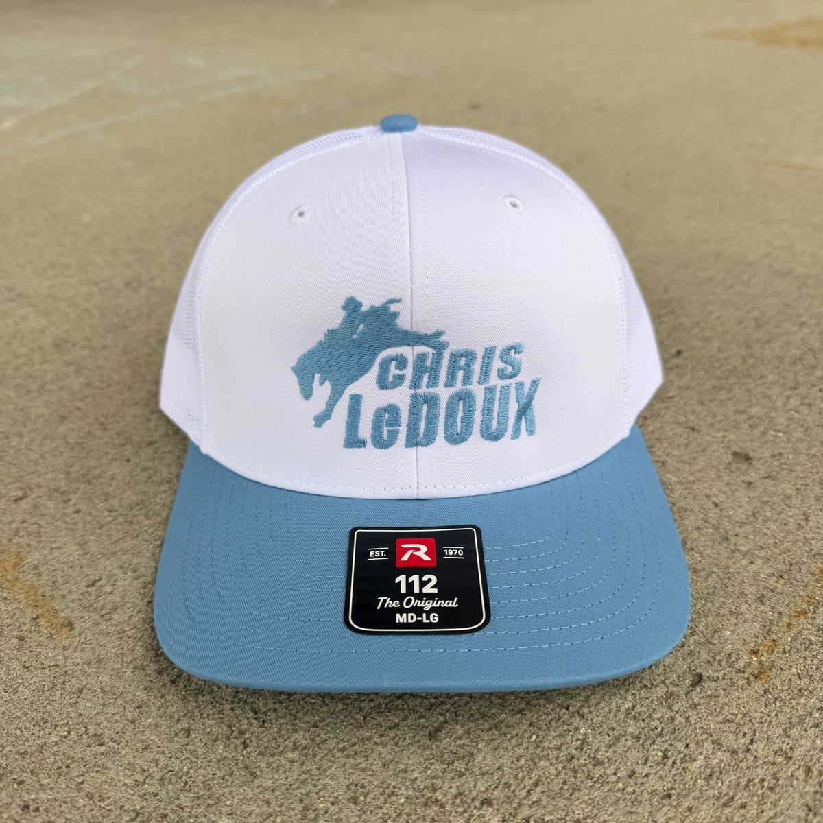 Chris LeDoux White/Columbia Blue Hat