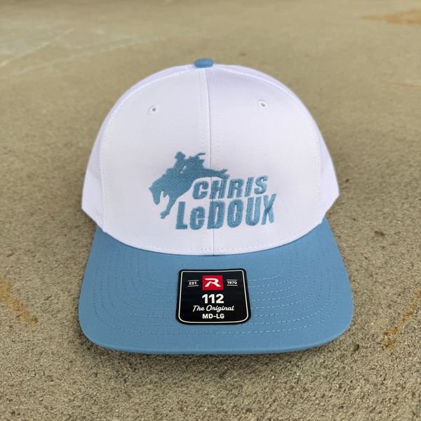 Chris LeDoux White/Columbia Blue Hat