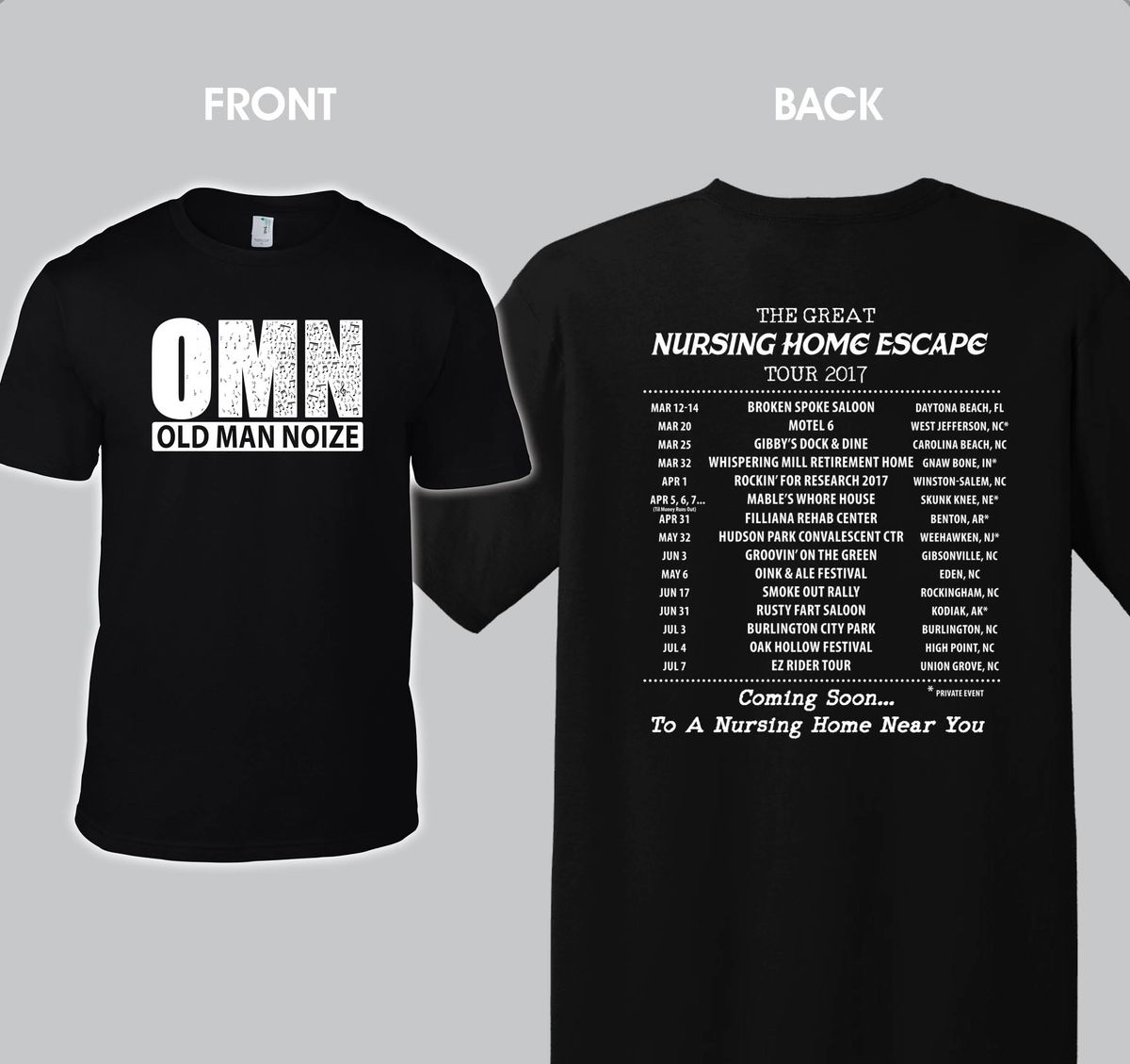Great Nursing Home Escape Tour Shirt