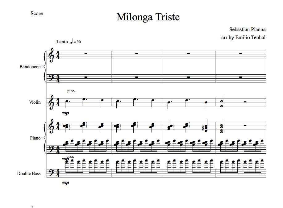 Miolonga Triste- Quartet