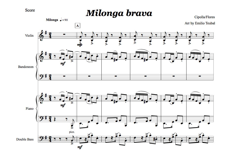 Milonga Brava-QUARTET