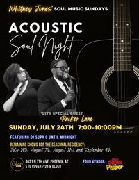 Whitney Jones' Soul Music Sundays Presents: ACOUSTIC SOUL NIGHT