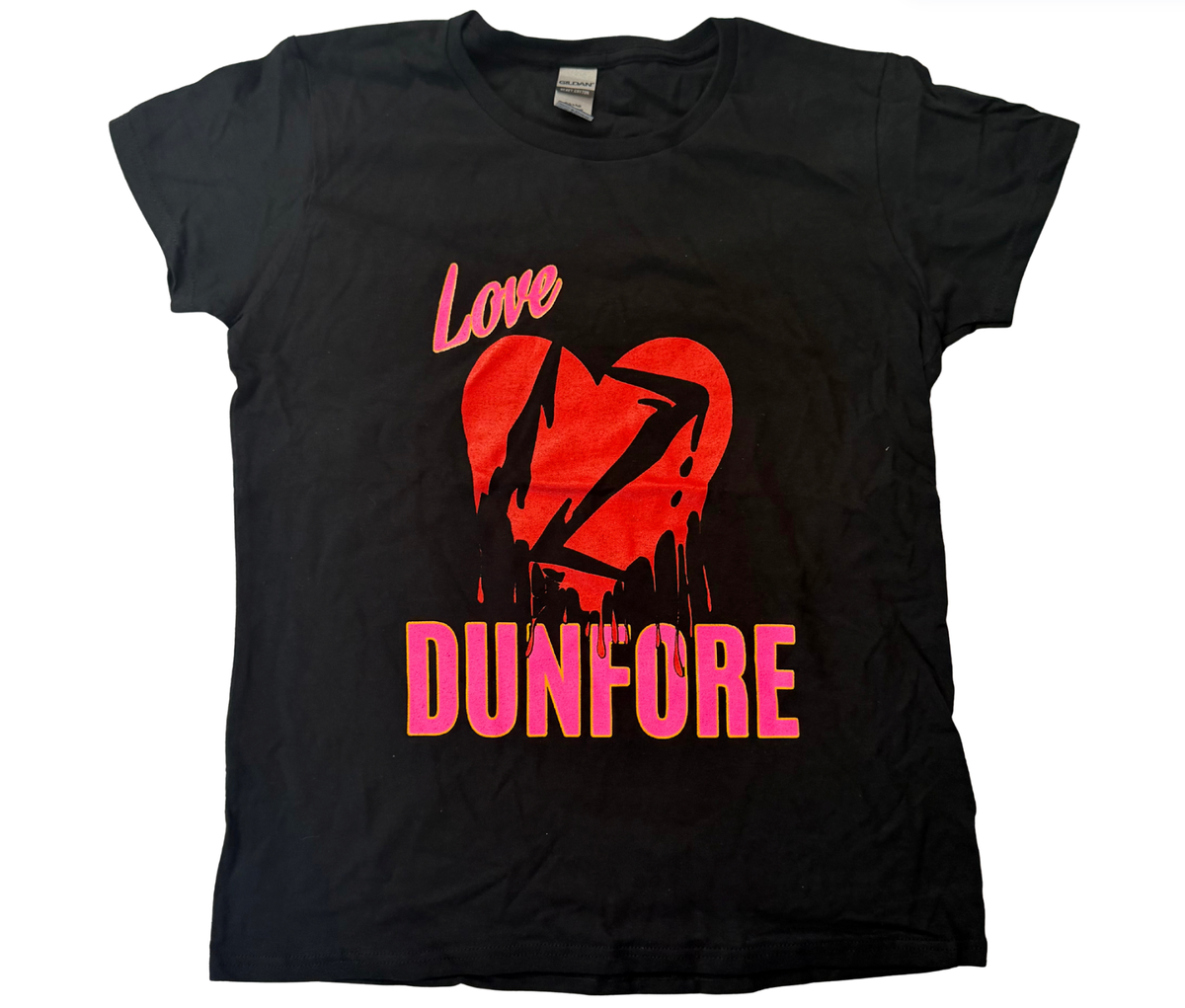 LADIES: Love IZ Dunfore BLACK T-shirt