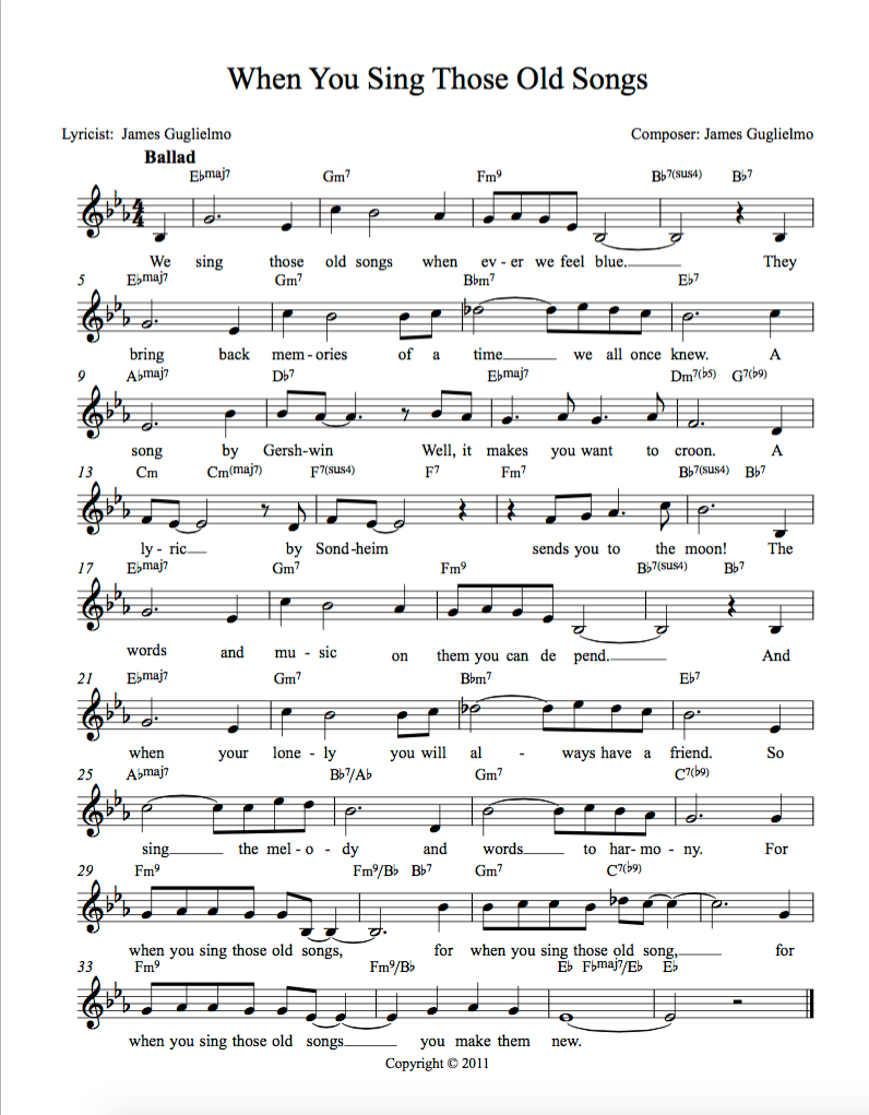 When You Sing Those Old Songs