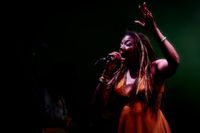 Jenn Johns sings at East Bay Church's Sunday Service