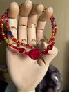 Thigh Beads w/GARTER—“Passionate Heart” 