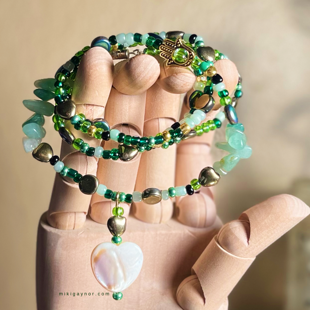 Crystal Thigh Beads w/GARTER—“Abundant Love”