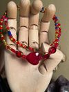 Thigh Beads w/GARTER—“Passionate Heart” 