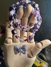 Thigh Beads w/GARTER “Amethyst Intuition”