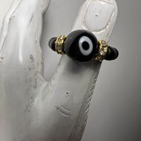 Evil Eye stretchy ring—black