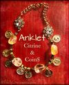 "Citrine & Coins" anklet