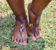Toe-ring anklet w/CRYSYALS