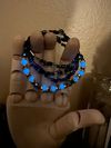Thigh Beads w/GARTER—“Midnight Blue” glow in the dark 