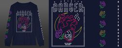 "Vertigo" - Neon Navy Long Sleeve T-shirt